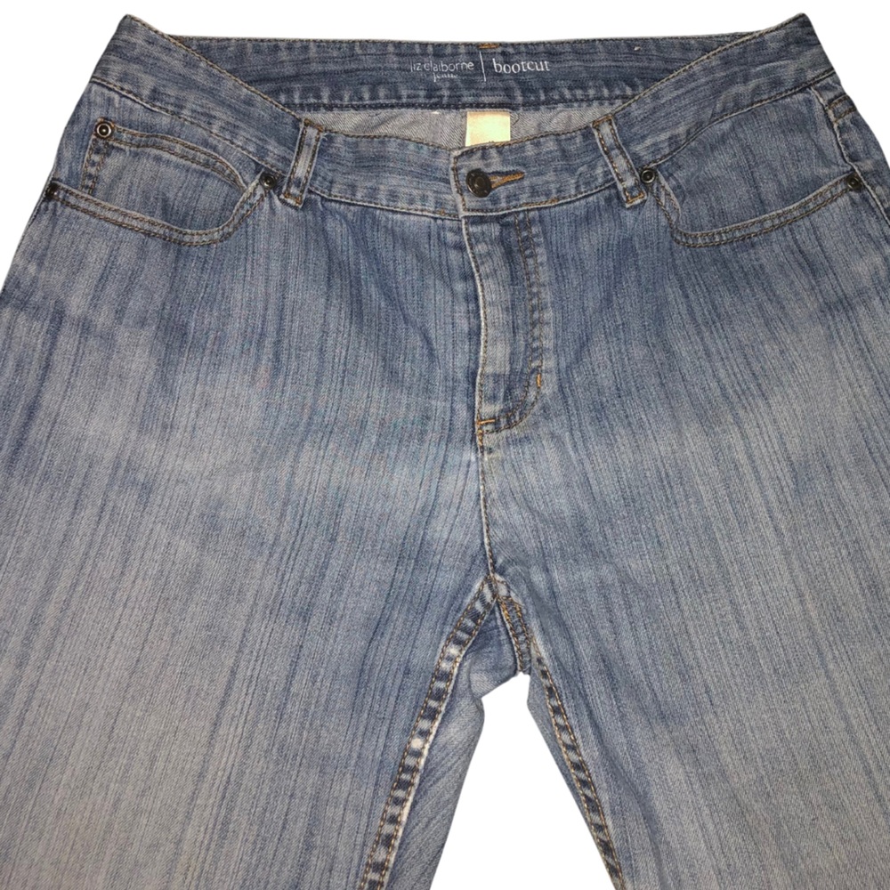 Liz Claiborne Bootcut Jeans Distressed Hem Size 12